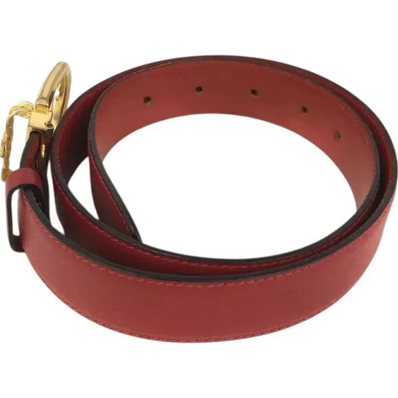 632146BS (S1) Celine Belt Macadam Red Leather - Picture 3 of 9